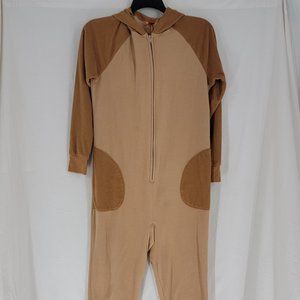 Jammies For Your Families Union Suit Reindeer Pajamas Hooded Women's Small